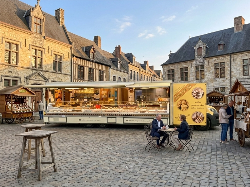 Verse wafels en pannenkoeken op evenement — Gaufretje catering